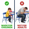 Flash Furniture Kids Folding Table in Blue