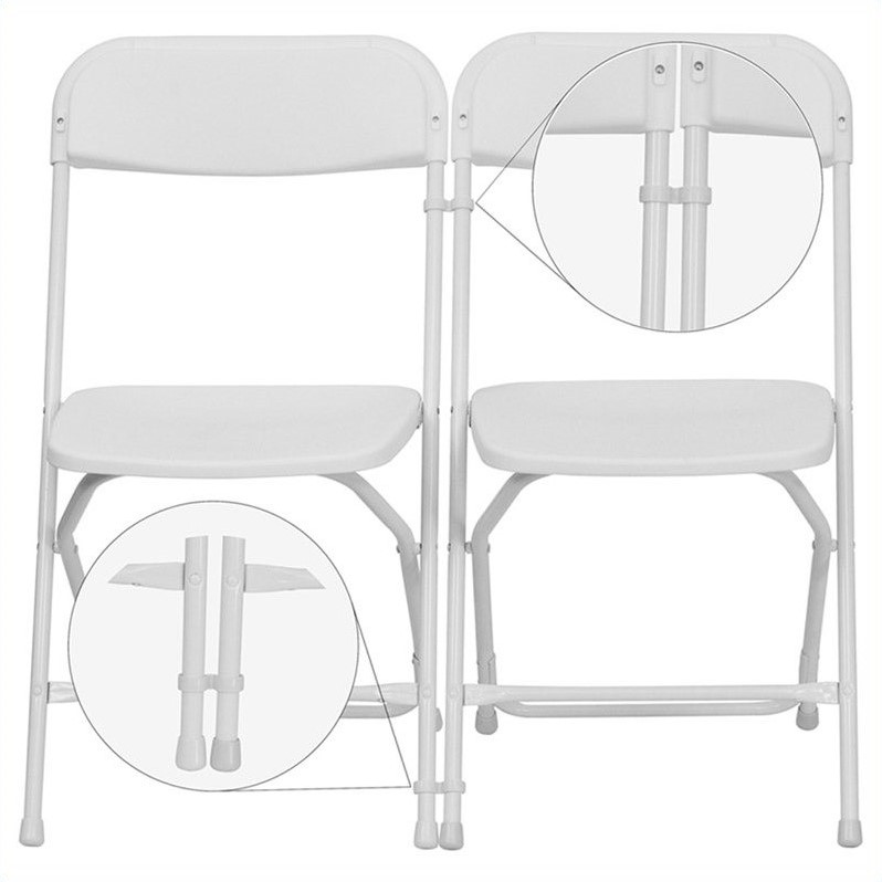 Flash Furniture Plastic Ganging Clips in White