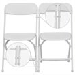 Flash Furniture Plastic Ganging Clips in White
