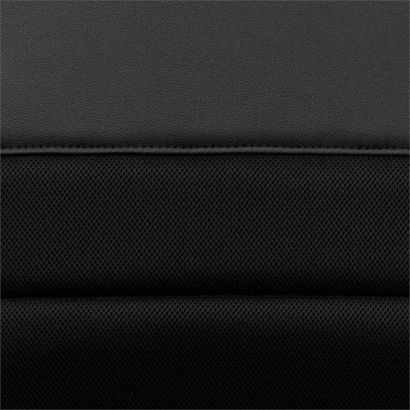 Flash Furniture Mid-Back Mesh and Leather Office Chair in Black
