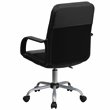 Flash Furniture Mid-Back Mesh and Leather Office Chair in Black