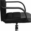 Flash Furniture Mid-Back Mesh and Leather Office Chair in Black