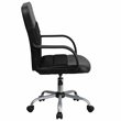 Flash Furniture Mid-Back Mesh and Leather Office Chair in Black