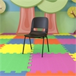 Flash Furniture Hercules Ergonomic Shell Back Stacking Chair in Black