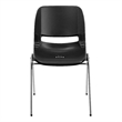 Flash Furniture Hercules 880 lb. Capacity Black Stack Chair w/ Chrome Frame
