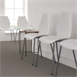 Flash Furniture Hercules Stacking Chair with Lumbar Support in White