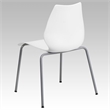 Flash Furniture Hercules Stacking Chair with Lumbar Support in White