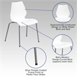 Flash Furniture Hercules Stacking Chair with Lumbar Support in White