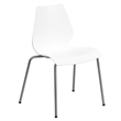 Flash Furniture Hercules Stacking Chair with Lumbar Support in White