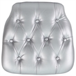 Flash Furniture Hard Tufted Vinyl Chiavari Chair Cushion in Silver