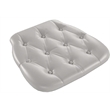 Flash Furniture Hard Tufted Vinyl Chiavari Chair Cushion in Silver