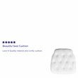 Flash Furniture Tufted Chiavari Faux Leather Seat Cushion in White