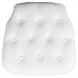 Flash Furniture Tufted Chiavari Faux Leather Seat Cushion in White