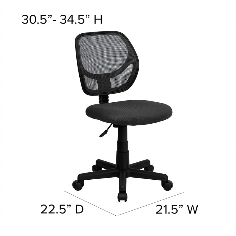 Flash Furniture Mid-Back Gray Mesh Task and Computer Office Chair