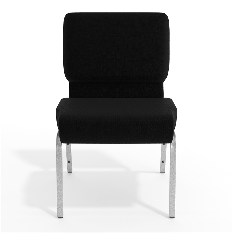 Flash Furniture Hercules Stacking Church Stacking Chair in Black
