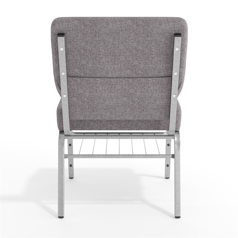 Flash Furniture Hercules Series Church Stacking Chair in in Gray