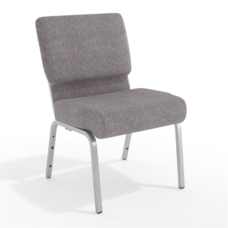 Flash Furniture Hercules Series Stacking Church Stacking Chair in Gray