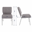 Flash Furniture Hercules Series Stacking Church Stacking Chair in Gray