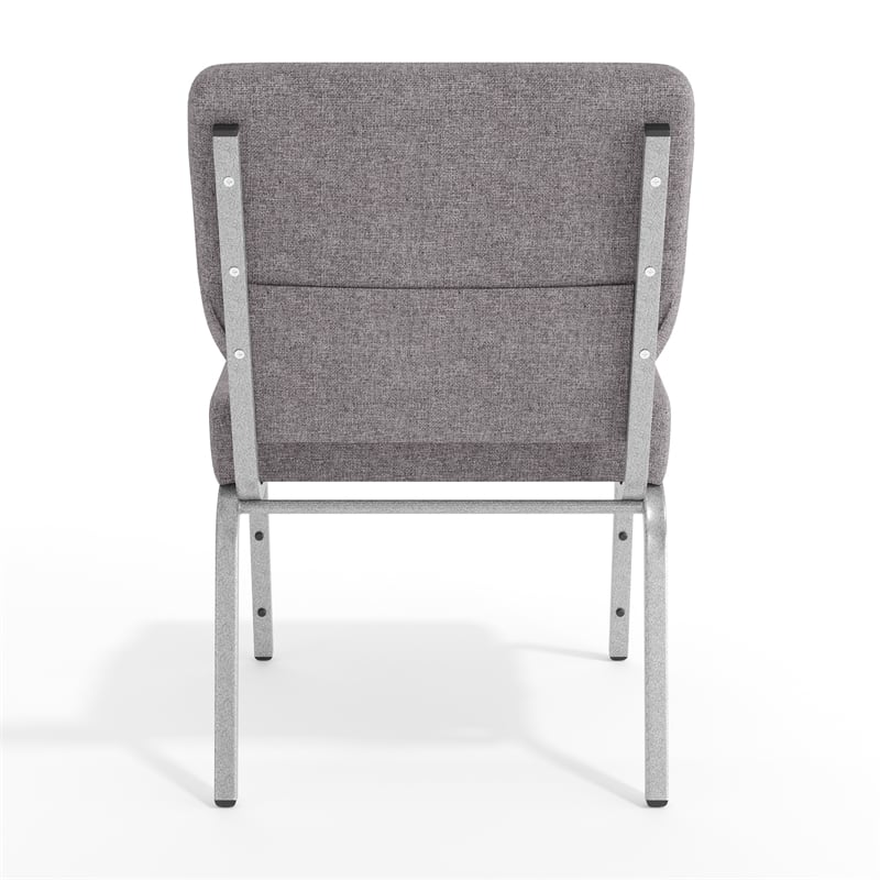 Flash Furniture Hercules Series Stacking Church Stacking Chair in Gray