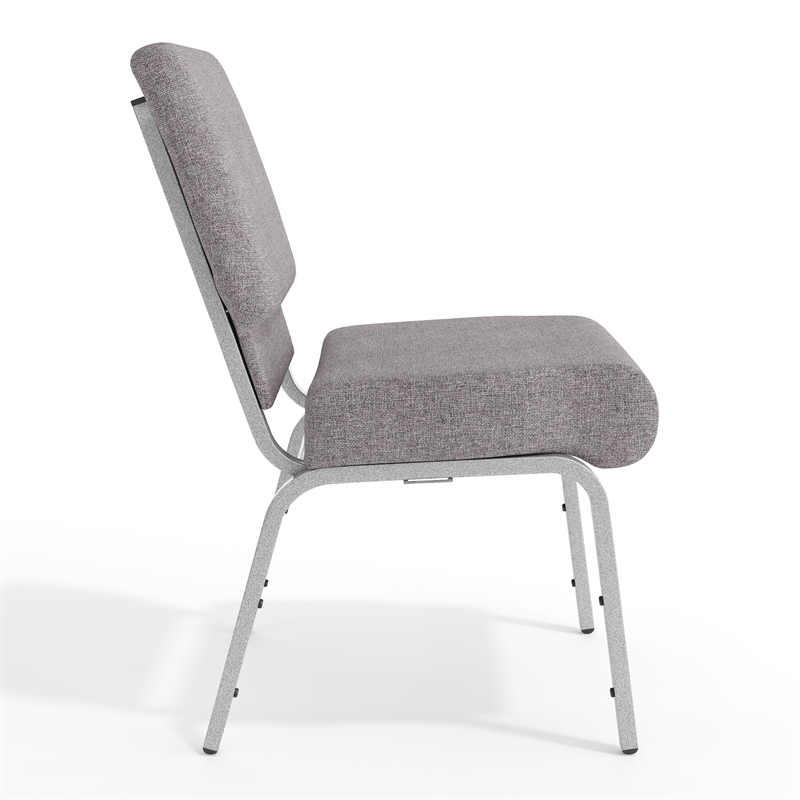 Flash Furniture Hercules Series Stacking Church Stacking Chair in Gray