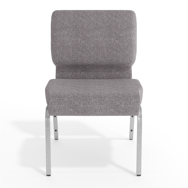 Flash Furniture Hercules Series Stacking Church Stacking Chair in Gray