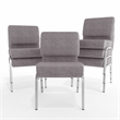 Flash Furniture Hercules Series Stacking Church Stacking Chair in Gray