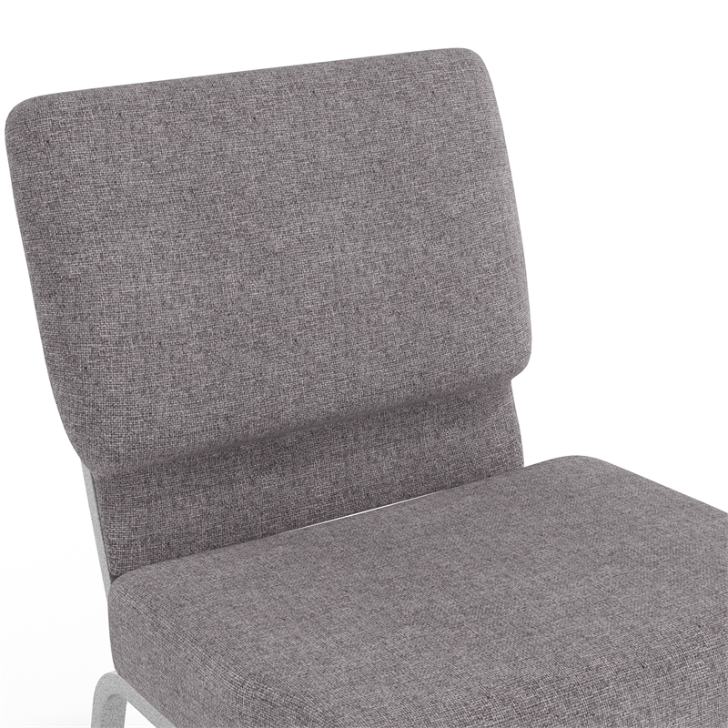Flash Furniture Hercules Series Stacking Church Stacking Chair in Gray