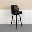 Flash Furniture Metal Barstool With Swivel Bucket Seat In Black