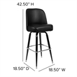 Flash Furniture Metal Barstool With Swivel Bucket Seat In Black
