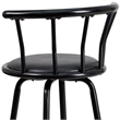 Flash Furniture Metal Crown Back Swivel Stool In Black