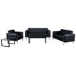 Flash Furniture Hercules Lesley Series Reception Set in Black