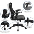 Flash Furniture High Back Mesh Leather Office Chair in Black