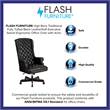 Flash Furniture Traditional Upholstered Executive Office Chair in Brown