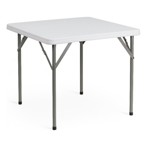 Flash Furniture Elon 34.25&quot Square Granite White Plastic Folding Table