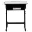 Flash Furniture Student Desk in Black and Gray