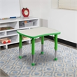 Flash Furniture Curved Rectangular Plastic Activity Table in Blue