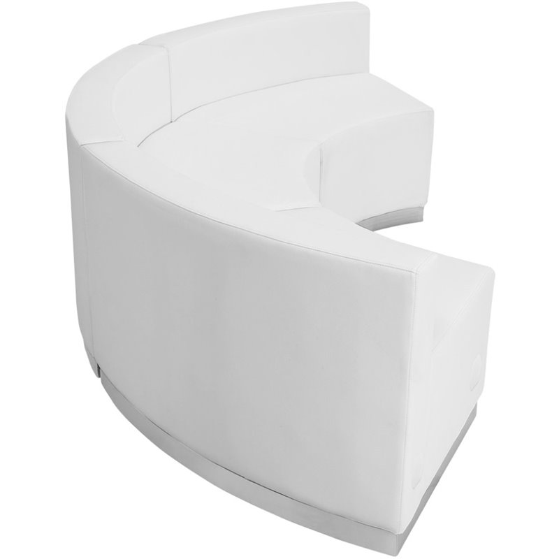 Flash Furniture Hercules Alon 3 Piece Reception Seating in White