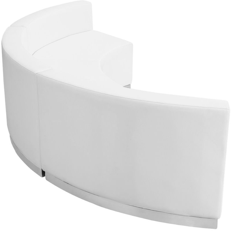 Flash Furniture Hercules Alon 3 Piece Reception Seating in White