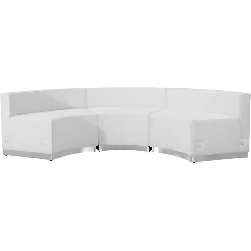 Flash Furniture Hercules Alon 3 Piece Reception Seating in White