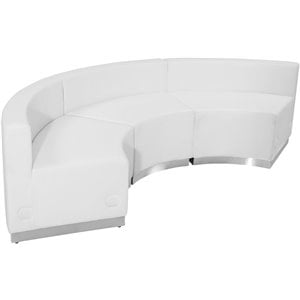 Flash Furniture Hercules Alon 3 Piece Reception Seating in White
