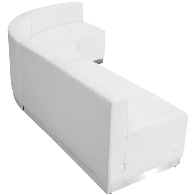 Flash Furniture Hercules Alon 3 Piece Reception Seating in White
