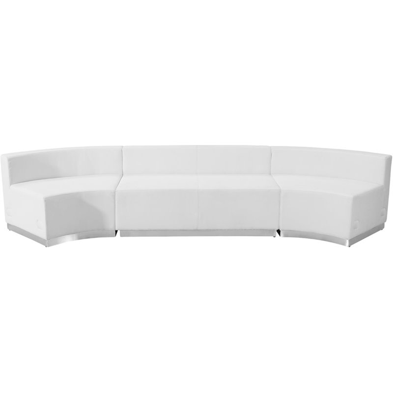Flash Furniture Hercules Alon 3 Piece Reception Seating in White