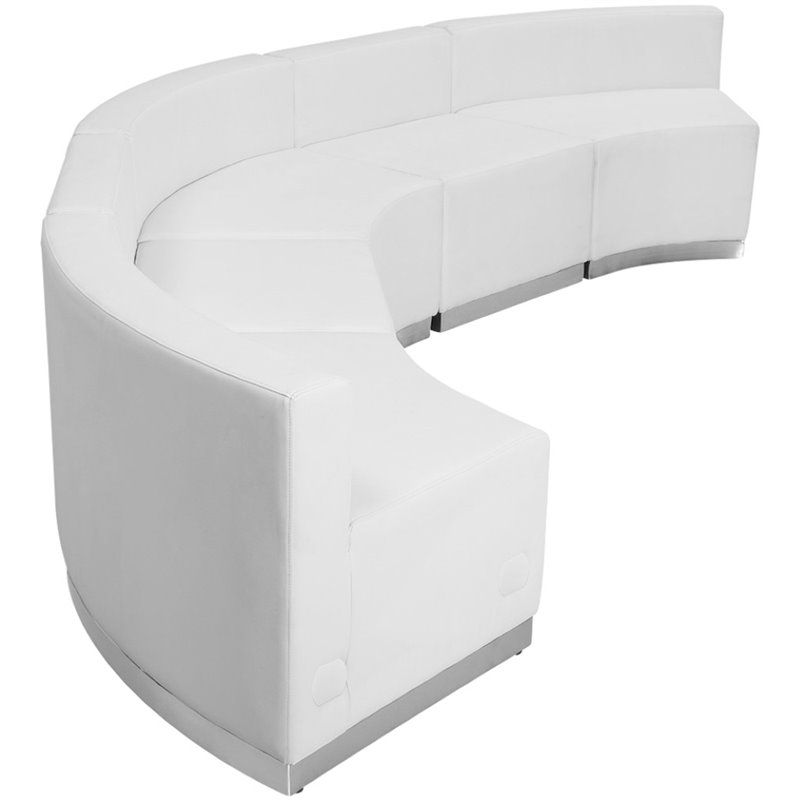 Flash Furniture Hercules Alon 5 Piece Reception Seating in White