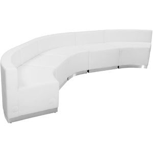 Flash Furniture Hercules Alon 5 Piece Reception Seating in White
