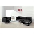 Flash Furniture Hercules Imagination 5 Piece Leather Sectional Set in Black
