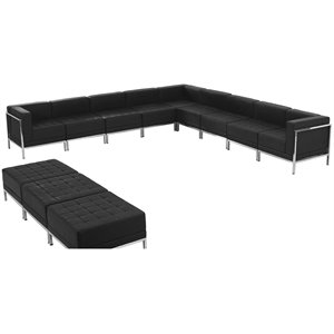 Flash Furniture Hercules Imagination 12-Piece Reception Configuration in Black