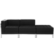 Flash Furniture Hercules Imagination 3-Piece Reception Configuration in Black