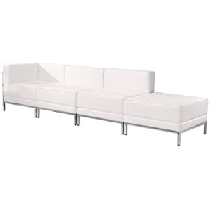Flash Furniture Hercules Imagination 4-Piece Reception Configuration in Black