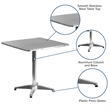 Flash Furniture Aluminum and Stainless Steel Table Top 27.5
