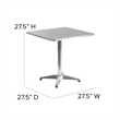 Flash Furniture Aluminum and Stainless Steel Table Top 27.5